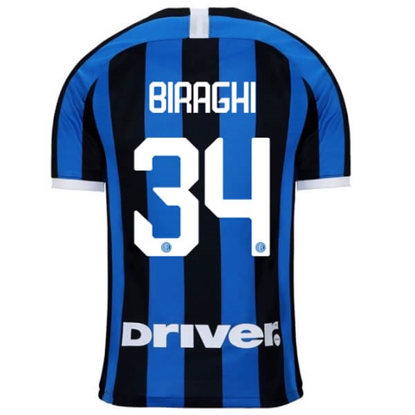 Camiseta Inter Milan NO.34 Biraghi 1ª Kit 2019 2020 Azul
